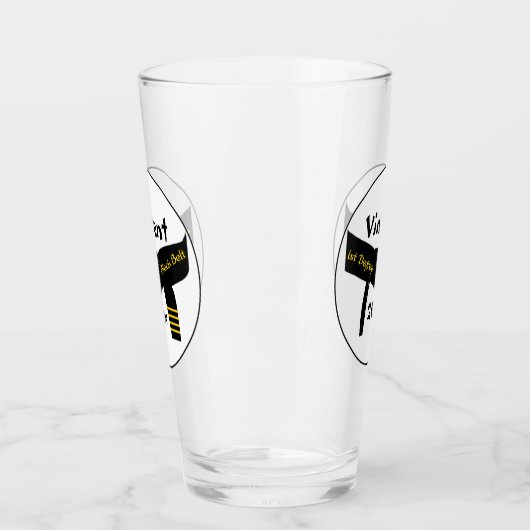 Martial Arts Vierte Stufe Schwarzer Gürtel Glas (Links)