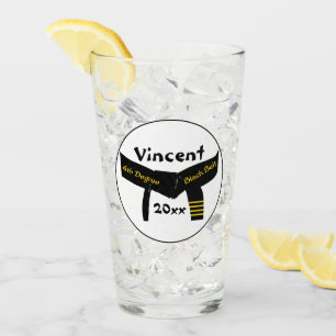 Martial Arts Vierte Stufe Schwarzer Gürtel Glas