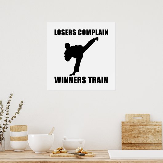 Martial Arts Winners Train Poster (Küche)