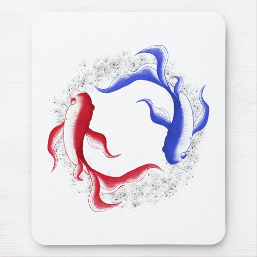 Martial Flow Abstract Yin Yang Kampfsport Mousepad (Vorne)