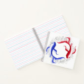 Martial Flow Abstract Yin Yang Kampfsport Notizblock (Innenseite)
