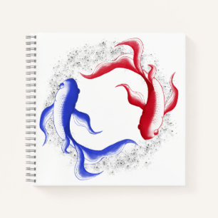 Martial Flow Abstract Yin Yang Kampfsport Notizblock