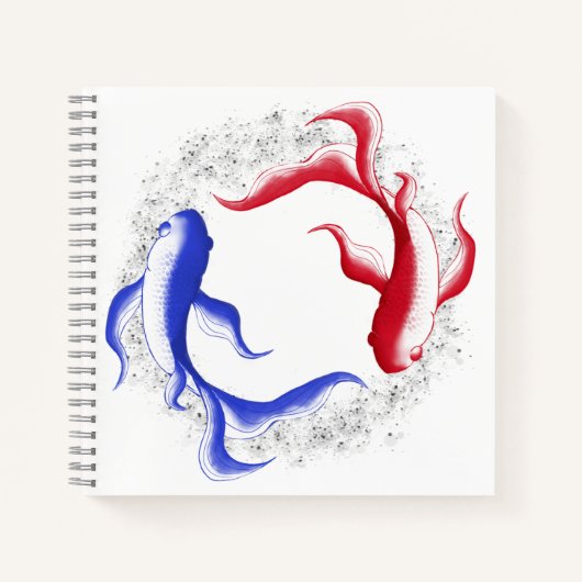 Martial Flow Abstract Yin Yang Kampfsport Notizblock (Vorderseite)