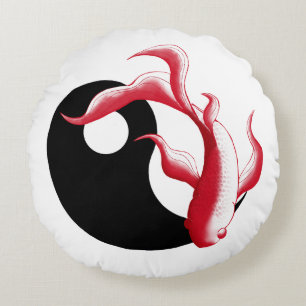 Martial Flow Abstract YinYang Kampfsport-Aufkleber Rundes Kissen