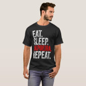 Martial Ninja Costume  Eat Sleep Capoeira Repeat T-Shirt (Vorne ganz)