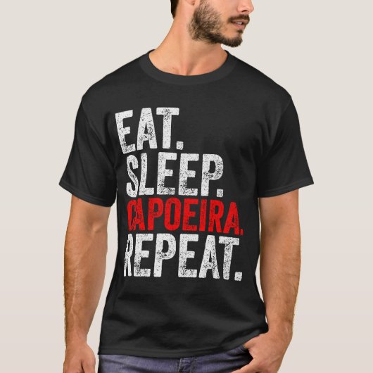 Martial Ninja Kostüm essen Sleep Capoeira Wiederho T-Shirt (Vorderseite)