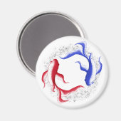 Martialischer Fluss Abstrakte Yin Yang Kampfkunst Magnet (Vorderseite/Rückseite)
