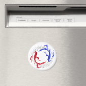 Martialischer Fluss Abstrakte Yin Yang Kampfkunst Magnet (In Situ (Geschirrspüler))
