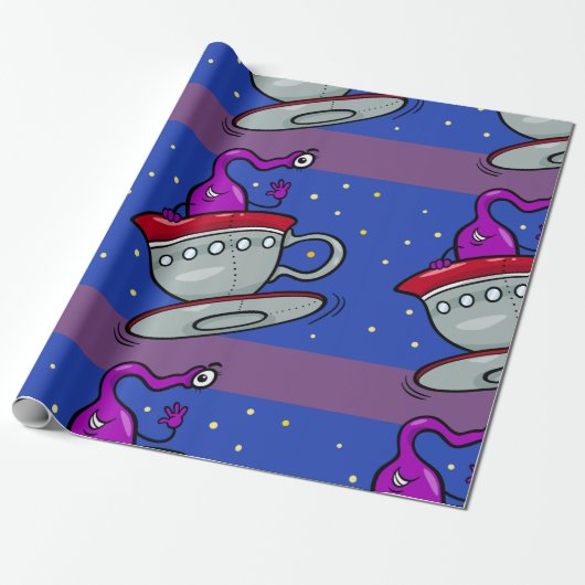 Martian Character Wrapping Paper Geschenkpapier (Ungerollt)