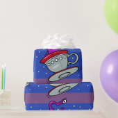 Martian Character Wrapping Paper Geschenkpapier
