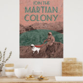 Martian Colony Futuristic Advertisement Poster (Küche)