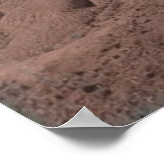 Martian Colony Futuristic Advertisement Poster (Ecke)