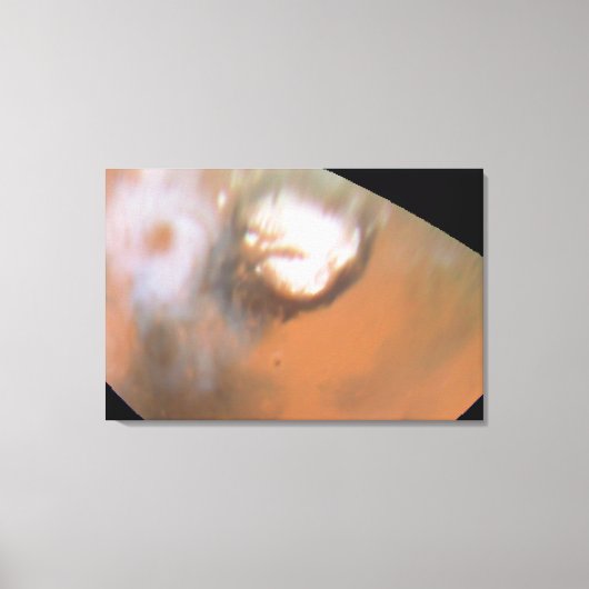 Martian Cyclone, aus der Region Nordpolen gesehen Leinwanddruck (Vorderseite)