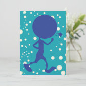 Martian, eine Blume Alien Person Einladung (Stehend Vorderseite)