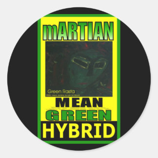 MARTIAN GEMEIN GREEN HYBRID RUNDER AUFKLEBER