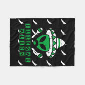 Martian Illegal Alien Mexican Area-51 Funny Hallow Fleecedecke (Vorderseite (Horizontal))
