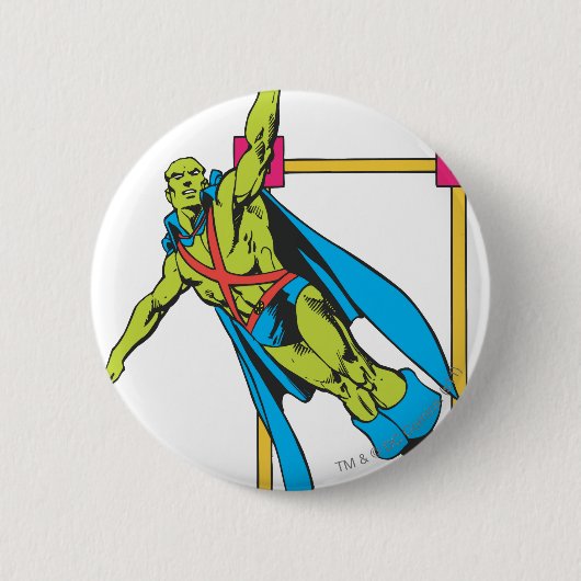 Martian Manhunter fliegt Button (Vorderseite)