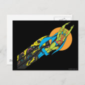 Martian Manhunter nimmt Flug Postkarte (Vorne/Hinten)