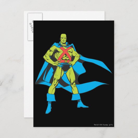 Martian Manhunter Posen Postkarte (Vorne/Hinten)