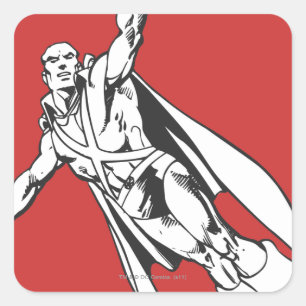 Martian Manhunter Soars 2 Quadratischer Aufkleber