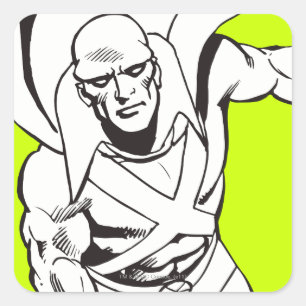 Martian Manhunter Soars 5 Quadratischer Aufkleber