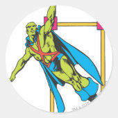 Martian Manhunter Soars Runder Aufkleber (Vorderseite)