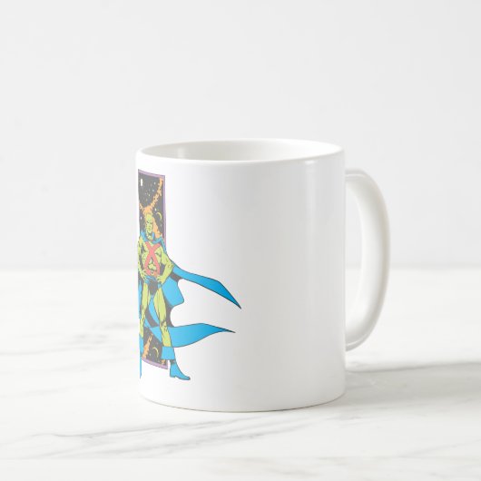 Martian Manhunter & Space Background Kaffeetasse (VorderseiteRechts)