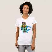 Martian Manhunter & Space Background T-Shirt (Vorne ganz)