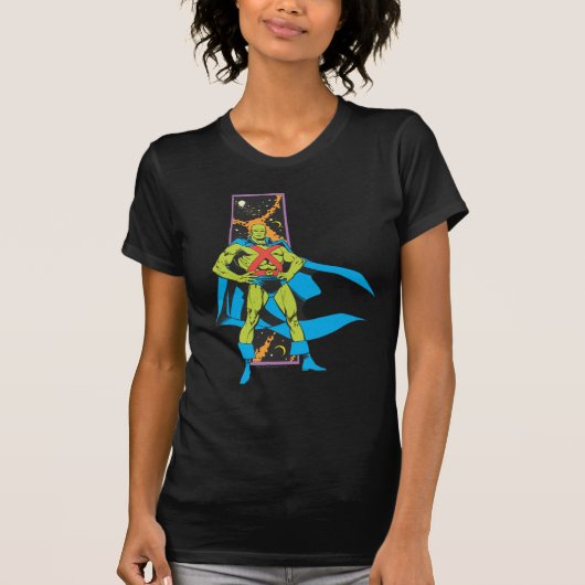 Martian Manhunter & Space Background T-Shirt (Vorderseite)