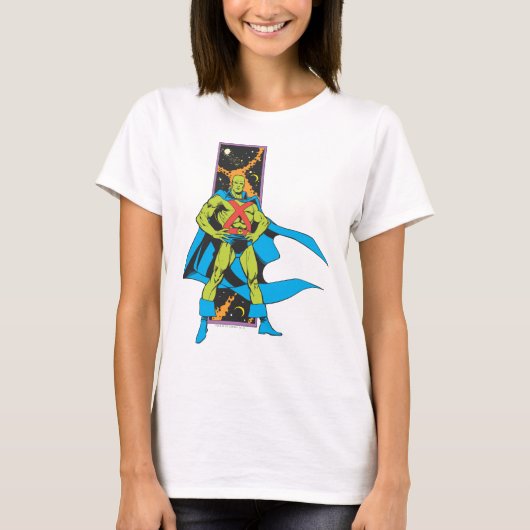 Martian Manhunter & Space Background T-Shirt (Vorderseite)