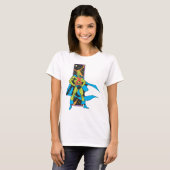 Martian Manhunter & Space Background T-Shirt (Vorne ganz)