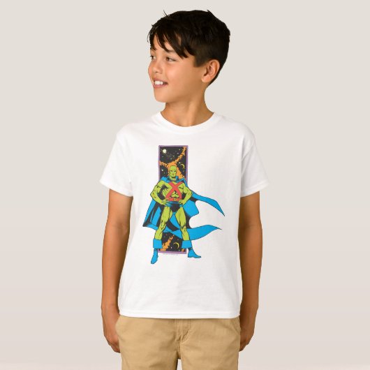 Martian Manhunter & Space Background T-Shirt (Vorne ganz)