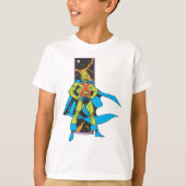 Martian Manhunter & Space Background T-Shirt (Vorderseite)