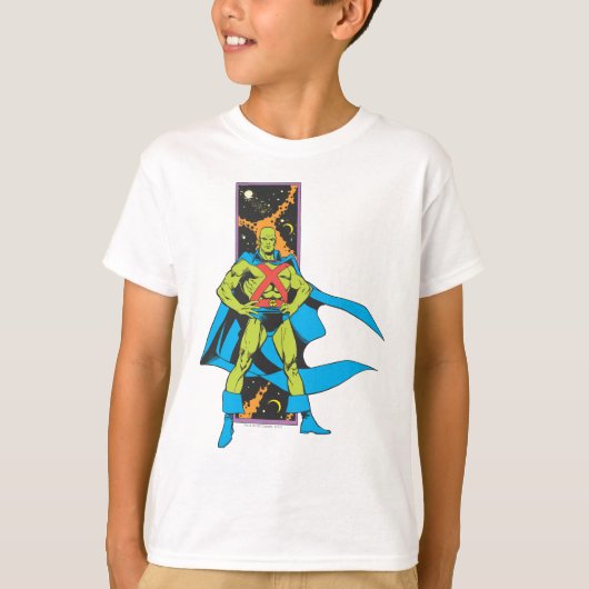 Martian Manhunter & Space Background T-Shirt (Vorderseite)