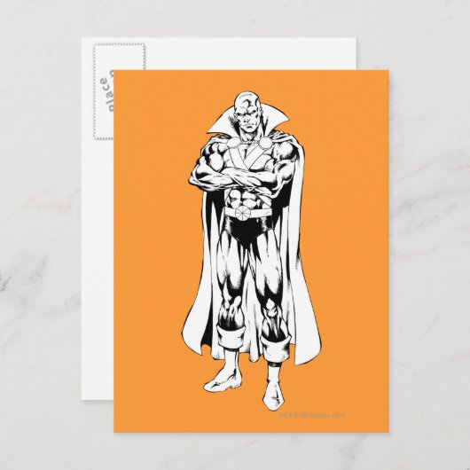 Martian Manhunter Stehende Kontur Postkarte (Vorne/Hinten)