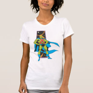 Martian Manhunter und Weltraum-Kulisse T-Shirt