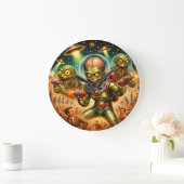 Martian Mayhem Retro Sci-Fi Große Wanduhr (Zuhause)