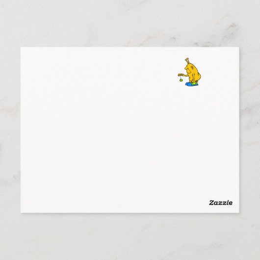 Martian mit einem YoYo Postkarte (Rückseite)