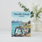 Martillo-Insel Argentinien Postkarte (Stehend Vorderseite)