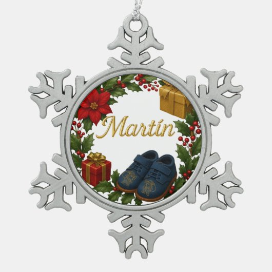 Martín Baby’s First Christmas Snowflake Ornament (Vorderseite)