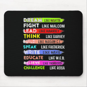 Martin Black History Month Schwarzer Afro Afrikane Mousepad