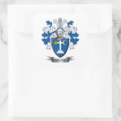 Martin Coat of Arms Quadratischer Aufkleber (Tasche)