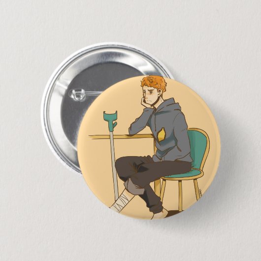 Martin Crieff verdrehte seinen Knöchel Button (Vorne & Hinten)