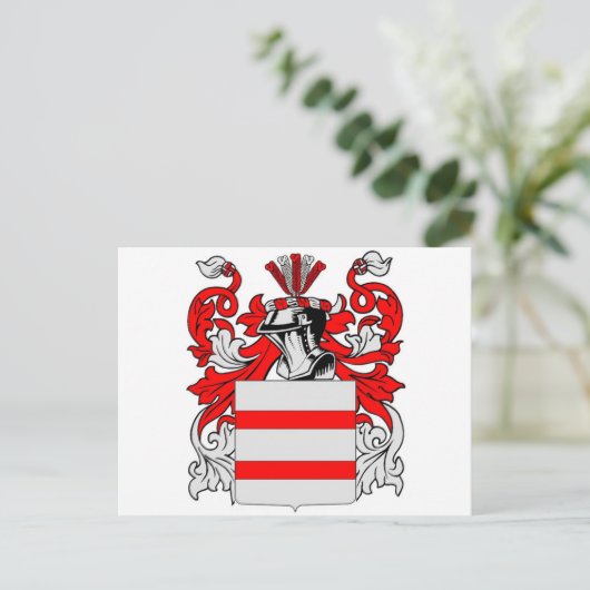 Martin (Englisch) Wappen-Coat Postkarte (Stehend Vorderseite)