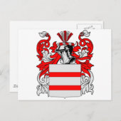 Martin (Englisch) Wappen-Coat Postkarte (Vorne/Hinten)