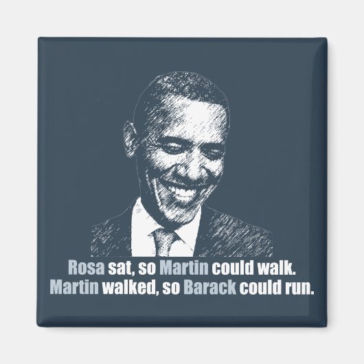 Martin ging so, dass Barack laufen konnte. Magnet (Vorne)