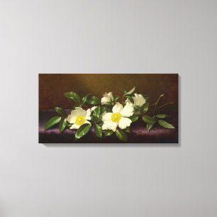 Martin Heade Cherokee Rose auf einem Lila Tuch Leinwanddruck