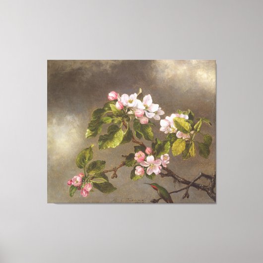 MARTIN J. HEADE - Hummingbird und Apple-Blüten - Leinwanddruck (Vorderseite)