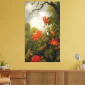 MARTIN J. HEADE - Hummingbird und Passionblumen - Leinwanddruck (Insitu (Wohnzimmer))