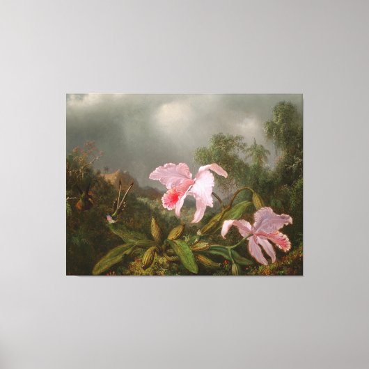 MARTIN J. HEADE Jungle Orchids & Hummingbirds 1872 Leinwanddruck (Vorderseite)